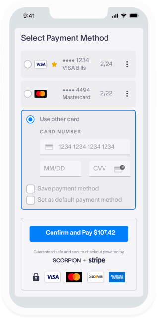 Payments Suite screenshot on mobile
